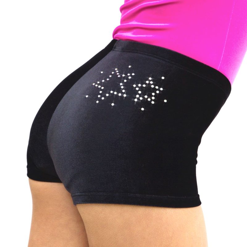 Turnhose shorty samt black (2)